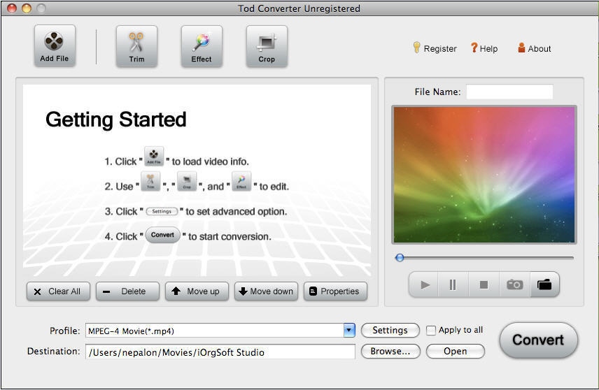 Tod video converter for mac